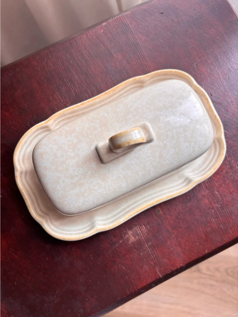 Vintage Mikasa Country Charm 1/4 Lb. Covered Butter Dish